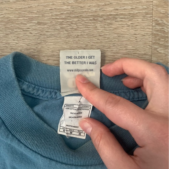 Old Guys Rule Blue T-Shirt Size M - Picture 6 of 6